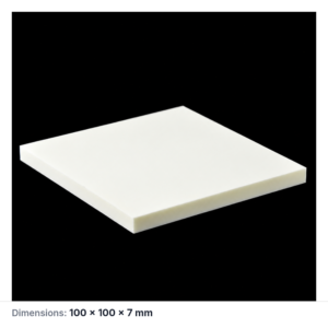 (MQAPS005) Square Alumina Setter Plate, 100 × 100 × 7 mm