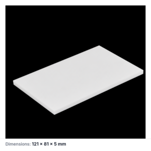 (MQAPS006) Rectangular Alumina Setter Plate, 121 × 81 × 5 mm