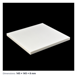(MQAPS007) Square Alumina Setter Plate, 145 × 145 × 8 mm