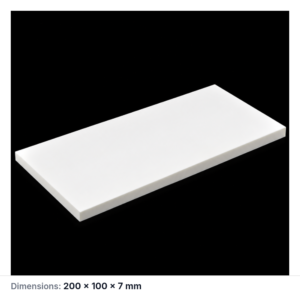 (MQAPS011) Rectangular Alumina Setter Plate, 200 × 100 × 7 mm