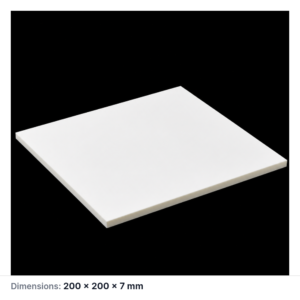 (MQAPS012) Square Alumina Setter Plate, 200 × 200 × 7 mm