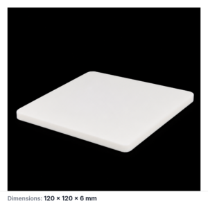 (MQAPS013) Square Alumina Setter Plate, 120 × 120 × 6 mm