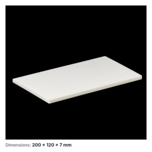(MQAPS015) Rectangular Alumina Setter Plate, 200 × 120 × 7 mm