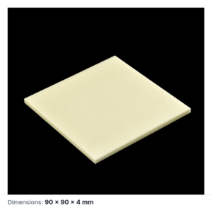(MQAPS016) Square Alumina Setter Plate, 90 × 90 × 4 mm