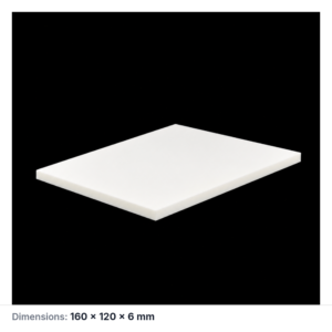 (MQAPS017) Rectangular Alumina Setter Plate, 160 × 120 × 6 mm