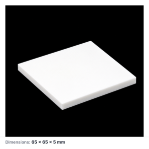 (MQAPS018) Square Alumina Setter Plate, 65 × 65 × 5 mm