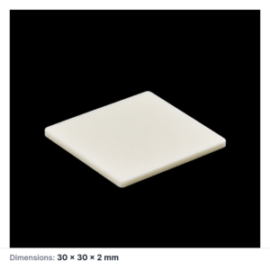(MQAPS021) Square Alumina Setter Plate, 30 × 30 × 2 mm
