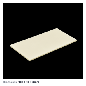 (MQAPS024) Rectangular Alumina Setter Plate, 100 × 50 × 3 mm
