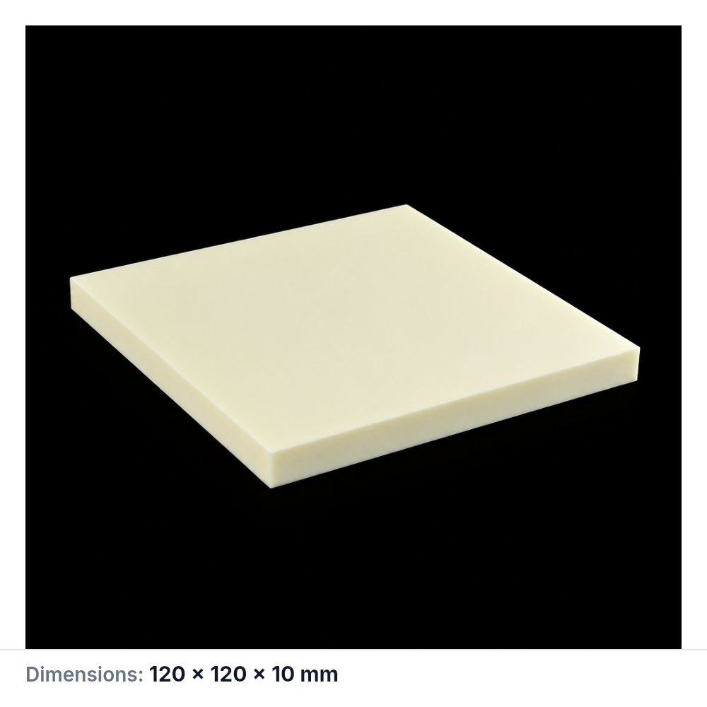 (MQAPS026) Square Alumina Setter Plate, 120 × 120 × 10 mm