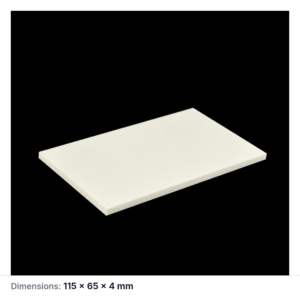 (MQAPS028) Rectangular Alumina Setter Plate, 115 × 65 × 4 mm