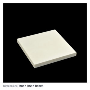 (MQAPS029) Square Alumina Setter Plate, 100 × 100 × 10 mm