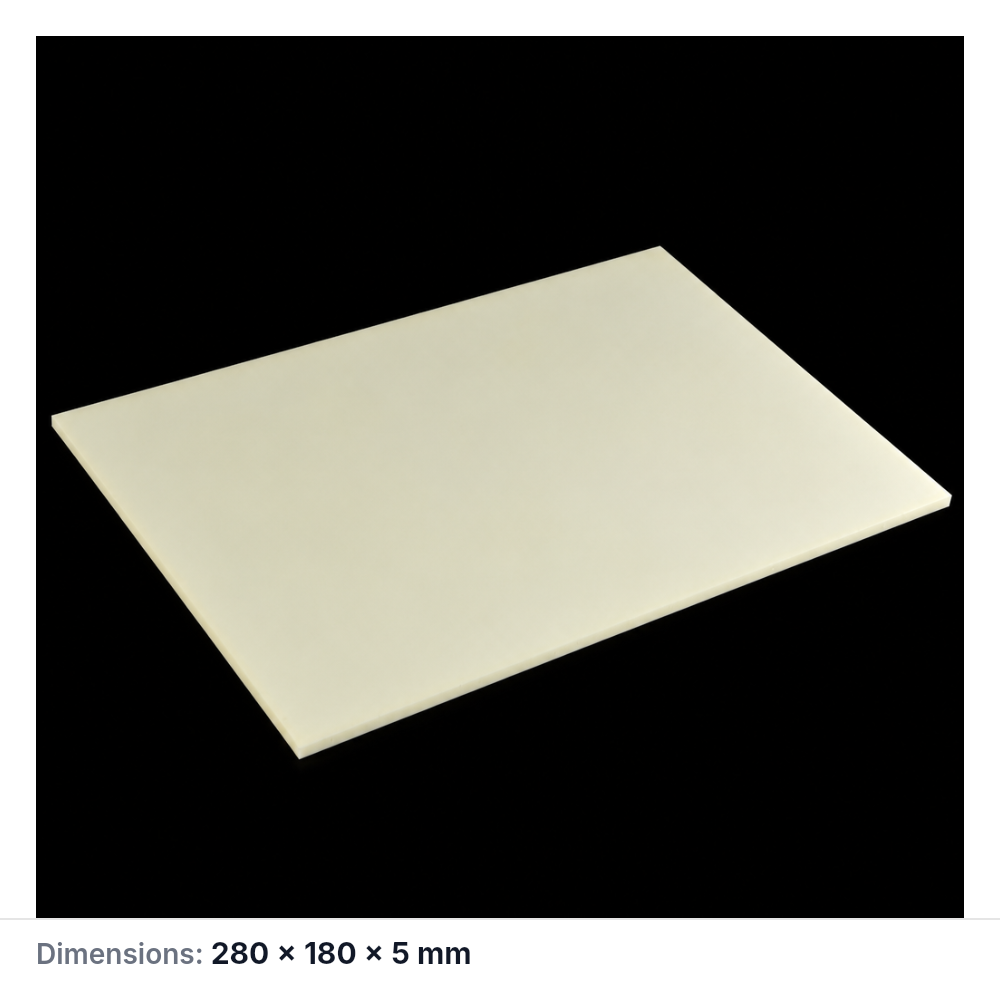 (MQAPS032) Rectangular Alumina Setter Plate, 280 × 180 × 5 mm