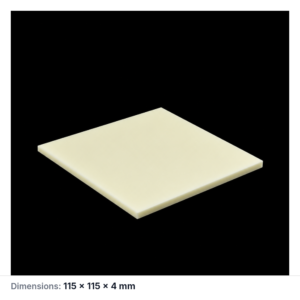 (MQAPS038) Square Alumina Setter Plate, 115 × 115 × 4 mm