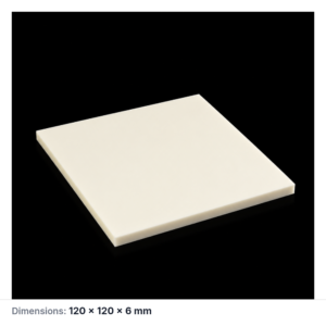 (MQAPS039) Square Alumina Setter Plate, 120 × 120 × 6 mm
