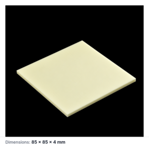 (MQAPS040) Square Alumina Setter Plate, 85 × 85 × 4 mm