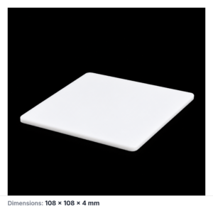 (MQAPS044) Square Alumina Setter Plate, 108 × 108 × 4 mm