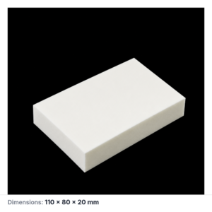 (MQAPS046) Rectangular Alumina Setter Plate, 110 × 80 × 20 mm