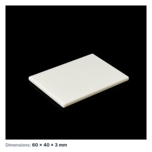 (MQAPS054) Rectangular Alumina Setter Plate, 60 × 40 × 3 mm
