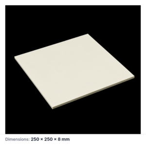 (MQAPS055) Square Alumina Setter Plate, 250 × 250 × 8 mm