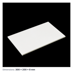 (MQAPS056) Rectangular Alumina Setter Plate, 300 × 200 × 8 mm