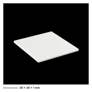 (MQAPS058) Square Alumina Setter Plate, 30 × 30 × 1 mm