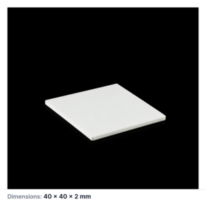 (MQAPS059) Square Alumina Setter Plate, 40 × 40 × 2 mm