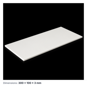 (MQAPS060) Rectangular Alumina Setter Plate, 300 × 100 × 3 mm