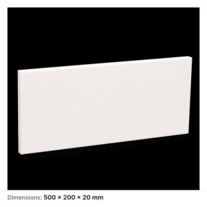 (MQAPS063) Rectangular Alumina Setter Plate, 500 × 200 × 20 mm