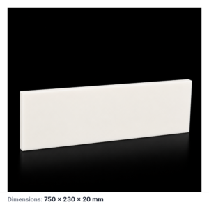 (MQAPS065) Rectangular Alumina Setter Plate, 750 × 230 × 20 mm
