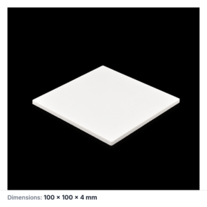 (MQAPS067) Square Alumina Setter Plate, 100 × 100 × 4 mm
