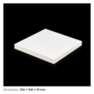 (MQAPS068) Square Alumina Setter Plate, 100 × 100 × 10 mm