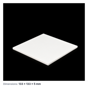 (MQAPS069) Square Alumina Setter Plate, 133 × 133 × 5 mm