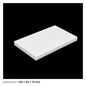 (MQAPS071) Rectangular Alumina Setter Plate, 140 × 85 × 10 mm
