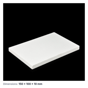 (MQAPS072) Rectangular Alumina Setter Plate, 150 × 100 × 10 mm