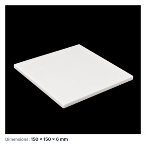 (MQAPS073) Square Alumina Setter Plate, 150 × 150 × 6 mm