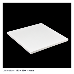 (MQAPS074) Square Alumina Setter Plate, 150 × 150 × 8 mm