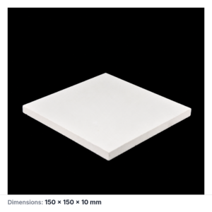 (MQAPS075) Square Alumina Setter Plate, 150 × 150 × 10 mm