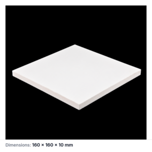 (MQAPS077) Square Alumina Setter Plate, 160 × 160 × 10 mm