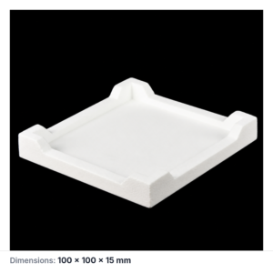 (MQAPS080) Alumina Sintering Tray, 100 × 100 × 15 mm