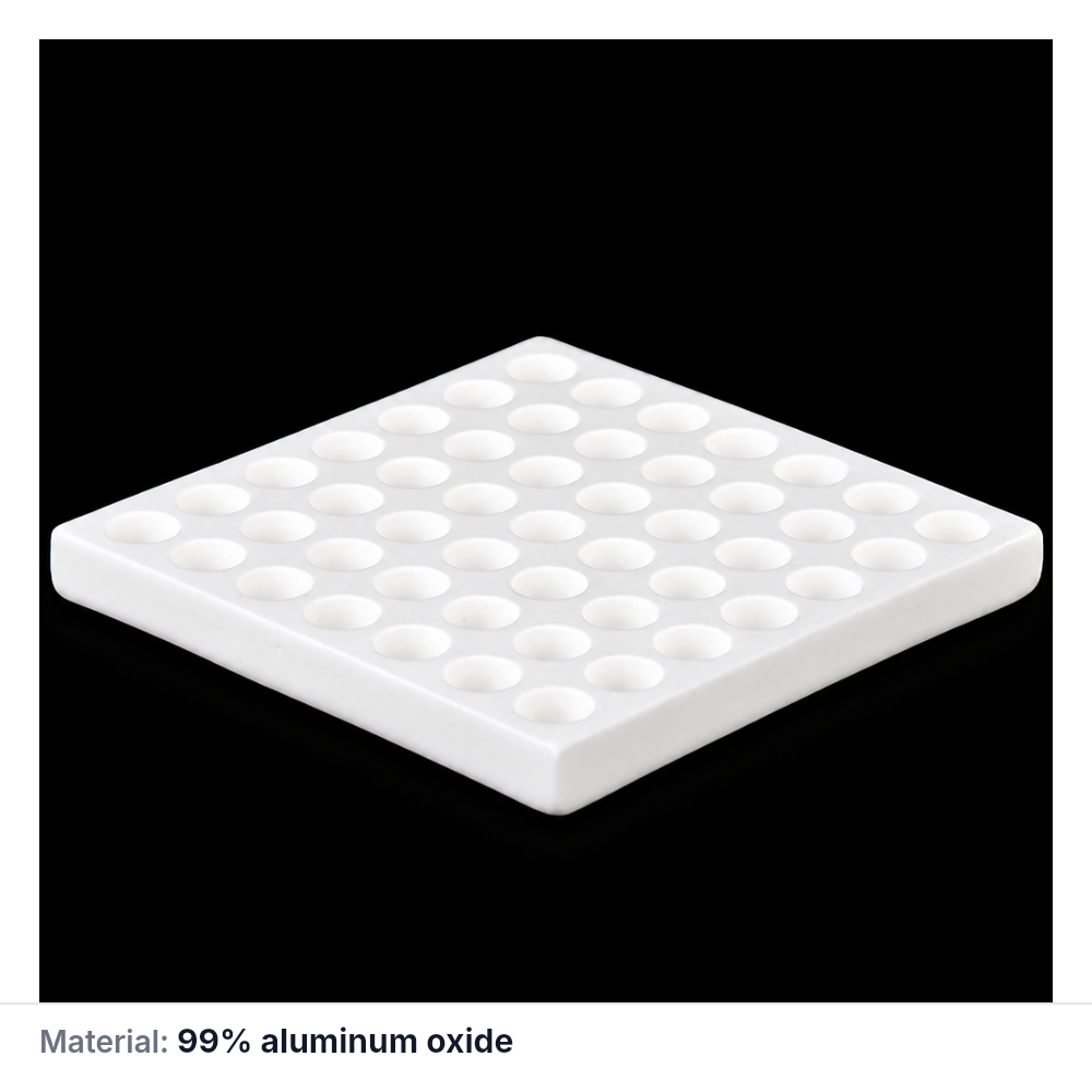 (MQAPS082) Custom Alumina Spot Plate, 49 Wells — Request a Quote