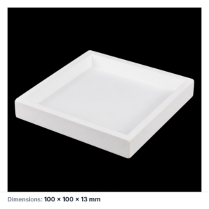 (MQAPS083) Alumina Sagger, 100 × 100 × 13 mm