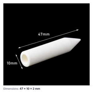 (MQATU002) Closed-End Alumina Tube, Ø10 × 47 mm