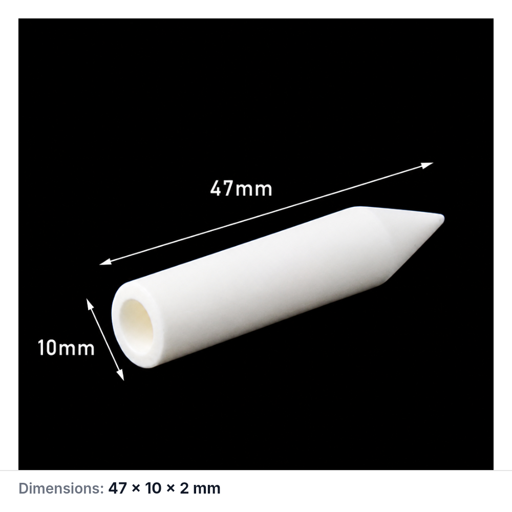 (MQATU002) Closed-End Alumina Tube, Ø10 × 47 mm