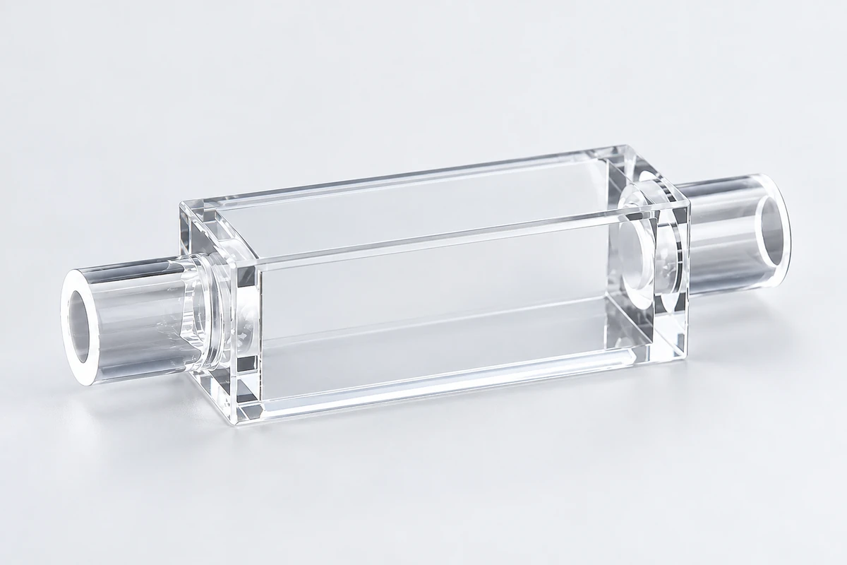 Large-Port Quartz Flow Cell: Planning the Tubing Route (MQQFC103)
