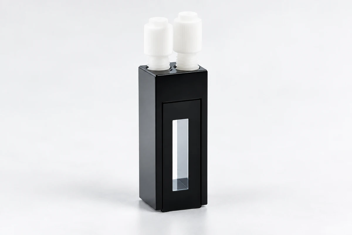 600 µL Masked Quartz Flow Cell: Aligning a Rectangular Window (MQQFC104)