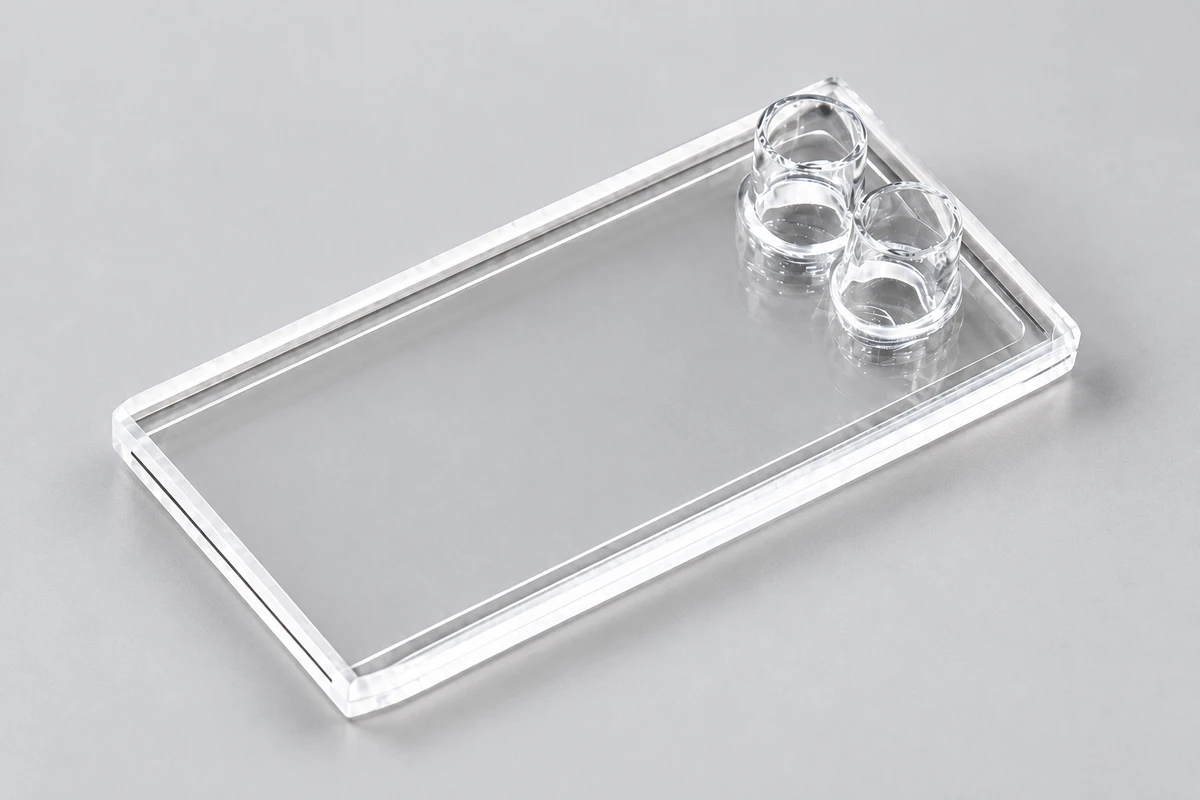 0.2 mm Quartz Flow Cell: Routing Both Connections from One Face (MQQFC114)