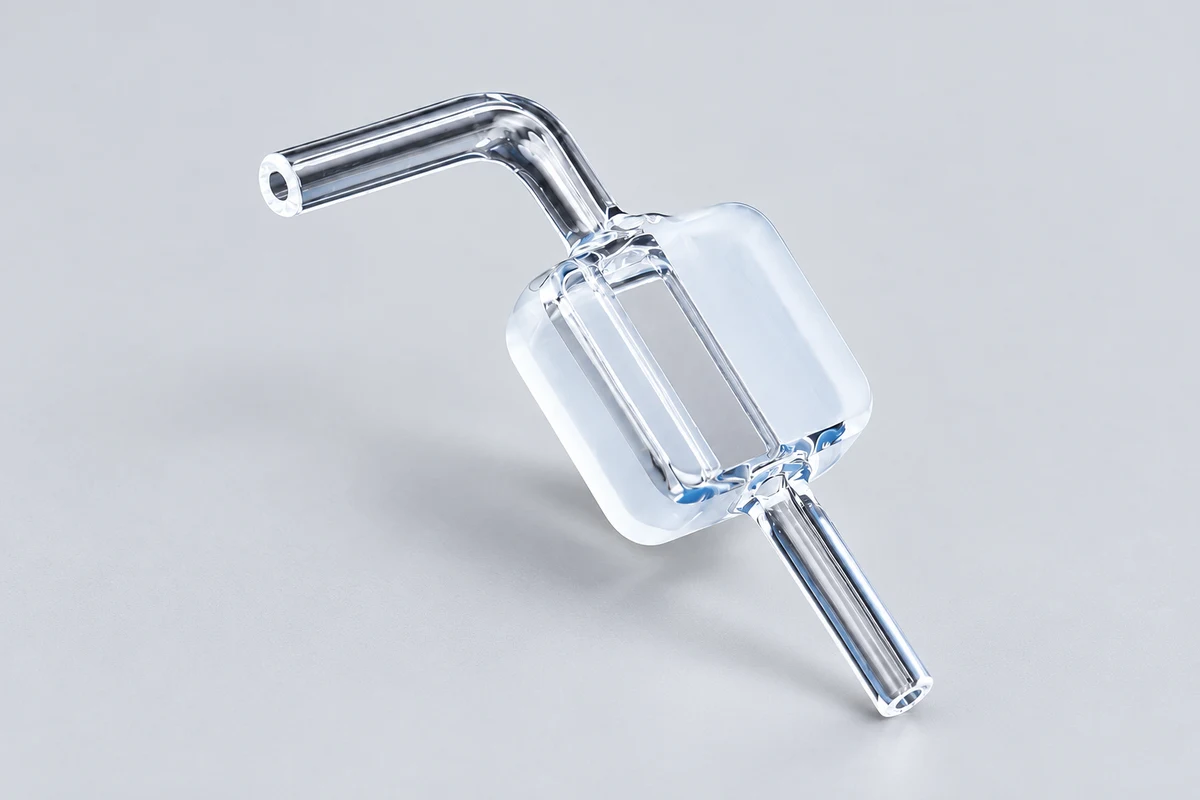 10 mm Quartz Flow Cell: Why One Straight and One Bent Tube?